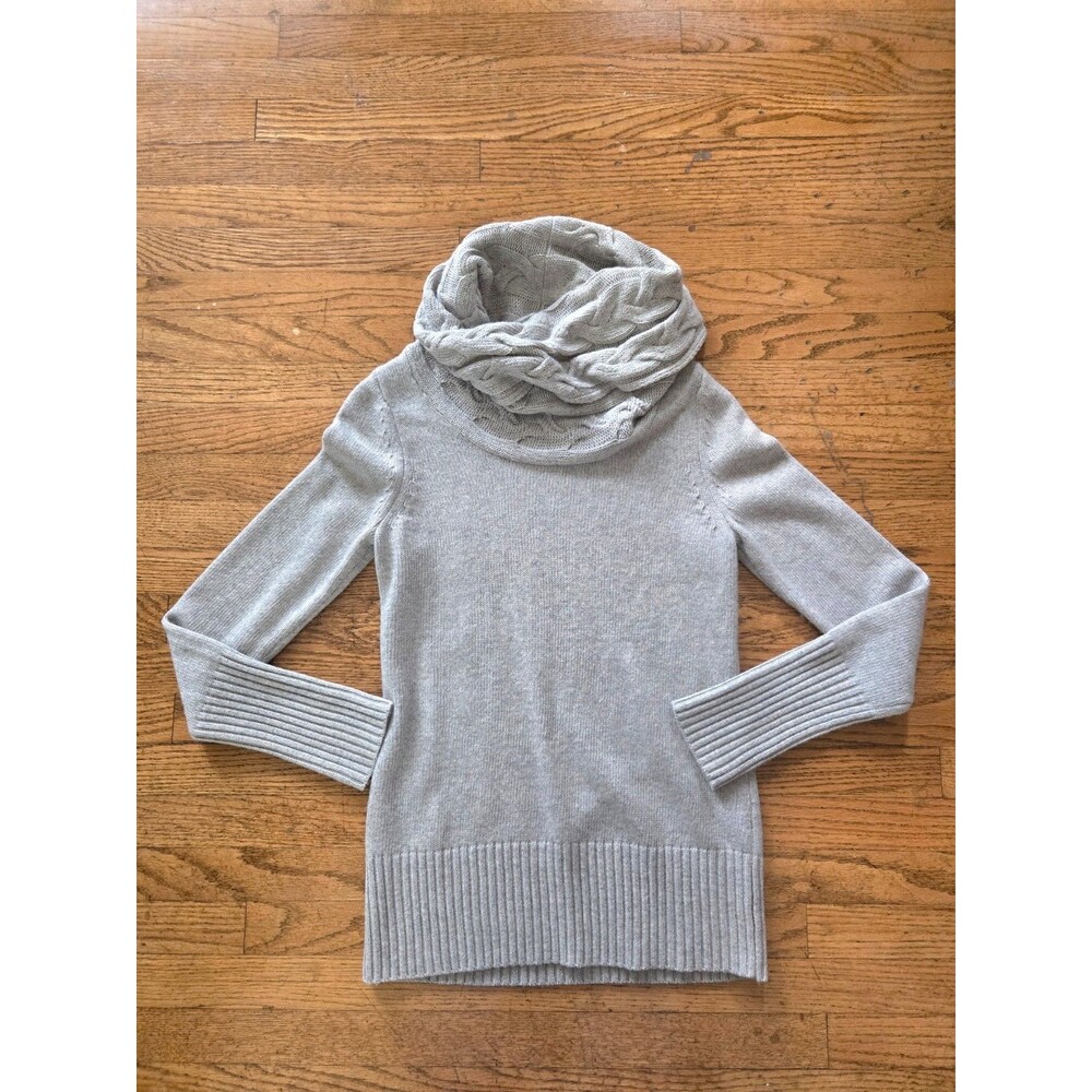 Banana Republic Italian Wool Cashmere Cowl Neck Sweater Gray Size Small